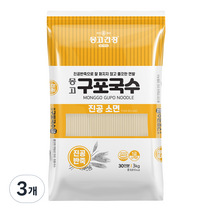 몽고간장 구포국수 진공소면, 3kg, 3개