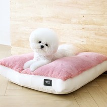 초코펫하우스 반려동물 스노우 모찌 쿠션 방석, 핑크