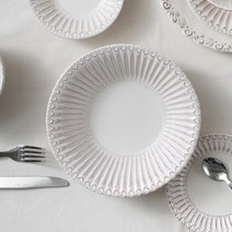 메세라미카 줄리엣 스프 플레이트, 오프화이트, 1개