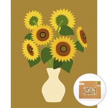 아트조이 물감 2배 DIY 명화그리기 40 x 50 cm, 행운의 해바라기 골드펄