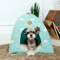 아페토 강아지 고양이 팝 텐트, 민트