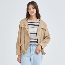 클라비스 여성용 후드 레터 숏점퍼