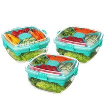 시스테마 샐러드 맥스 투고 밀폐용기 3종 세트 1.63L, 1세트