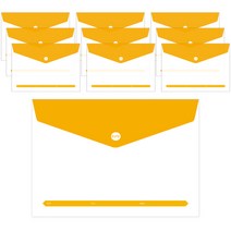 투영디자인 엘리트 포켓 봉투화일, 머스타드, 10개입