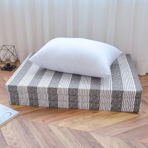 매직베드 3단 접이식 매트리스 화이트 스펀지, 라인그레이