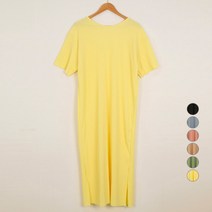 오키 여성 링클 마카롱 옆트임 원피스