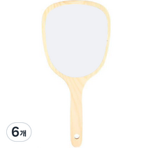 더블제이 우드 메이크업 손거울 B타입, 네츄럴, 6개