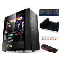포유컴퓨터 게이밍 에디션 17 조립PC 랜덤발송 (i7-11700F WIN미포함 RAM 16GB NVMe 500GB + RTX3070) + 게이밍 기계식 키보드 + 게이밍 장패드 + 5구형 멀티탭 + USB 32GB, 기본형