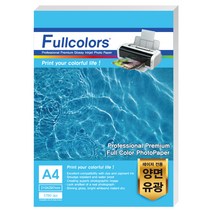 풀컬러즈 양면 레이저포토용지 유광 300g 50p, A4, 1개