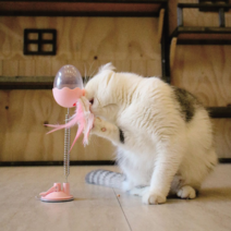 리스펫 움직이는 고양이 장난감 리얼사냥, 핑크, 1개