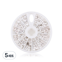 스와로브스키 엘리먼츠 크리스탈 네일스톤 132p 세트 DSSCR-2088-CR, 혼합색상, 5세트