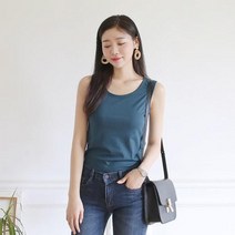 슈가펀 여성용 탱글 베이직 슬리브리스 나시