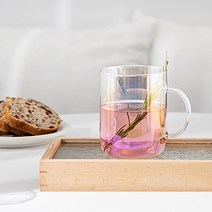 진글라스 JIN 내열유리 일자형 머그잔 450ml, 오로라, 2개