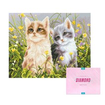 디클레어 액자 캔버스형 보석십자수 DIY 키트 40 x 50 cm, 1세트, 베이비캣츠