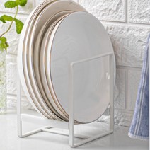 솔브리빙 심플 스탠드 접시정리대, 화이트