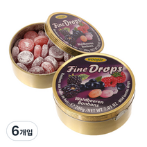 우기 와일드베리 드롭스 캔디, 200g, 6개입