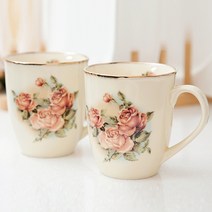퀸로즈 빅머그컵, 아이보리, 2개