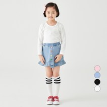 롤리트리 아동용 데일리 면스판 베이직 티셔츠