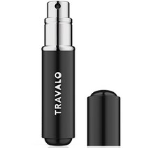트라발로 로마 펌핑식 충전 휴대용 향수공병 5ml, 블랙, 1개