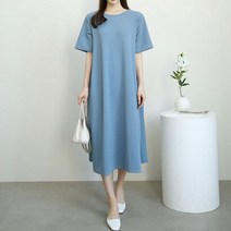 여성용 앤디 뒷플리츠 롱원피스