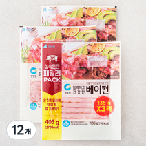 청정원 담백하고 건강한 베이컨, 135g, 12개