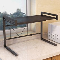오엠티 다용도 전자렌지대 수납 선반 OKA-ZM2, 블랙