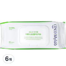 세스코 마이랩 다용도 살균클리닝 티슈 50매, 6개, 330g