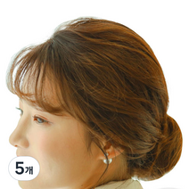 가발매니아 올림머리 당고머리 가발 미니, 투톤브라운, 5개