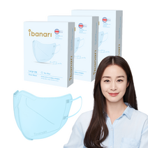 아이바나리 페이스 마스크 L, 10개입, 3개, 스카이 블루