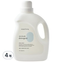 심플리오 스킨프렌들리 유아세제 클린코튼향 2.5L, 4개