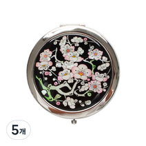 자개 나전칠기 원터치 손거울, 매화, 5개