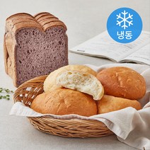 야미요밀 정성가득 채식 백미 모닝빵 + 찰흑미 식빵 세트 665g (냉동), 1세트