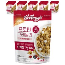 켈로그 프로틴 그래놀라 요거트큐브 & 베리 시리얼, 330g, 15개