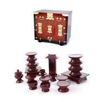 남원 문화재 오리목 간편 실속제기 20p + 남원 앞닫이 제기 보관함, 1세트, 제기 20p + 보관함