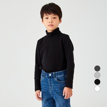 롤리트리 아동용 기본 목폴라 티셔츠