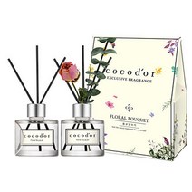 코코도르 차량용 미니 디퓨저 50ml x 2p + 자나장미 + 유칼립투스, 플로랄부케, 1세트