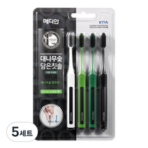메디안 대나무숯 담은 칫솔 미세모 4종 세트, 4개입, 5개