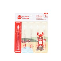 비앤비 유아칫솔 1단계 뮤아 5p, 투명, 1개