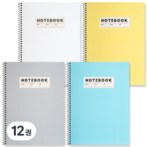 포포팬시 베이직 컬러 노트, 혼합색상, 12권