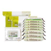 베베솜 건티슈 10매입 x 4개 + 20매입 x 3개 + 100매입 x 2개 + 지퍼백 세트, 1세트