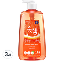 순샘 구연산 자몽향 용기 일반주방세제, 974ml, 3개