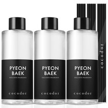 코코도르 리필액 + 리드스틱 5p, 편백향, 200ml, 3개