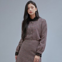 미쏘 체크 블라우스