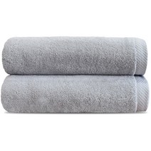 쥬련제작소 450g 40수 대형 호텔 바스타월, 2개, 그레이