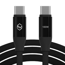 신지모루 E Marker 칩 100W C to C PD 초고속충전 케이블, 1m, 블랙, 1개