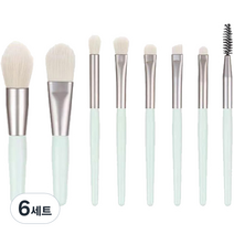 더벨라 블러셔 메이크업 브러쉬 8종 세트, 그린, 6세트