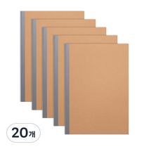 단순생활 실제본노트 A4, 크라프트, 20개