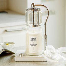 캔들백화점 엘사 캔들워머 실버화이트 + 소이 캔들 750g 세트, 잉글리쉬페어프리지아