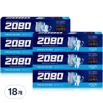 2080 파워 쉴드 치약 블루 더블민트, 150g, 18개