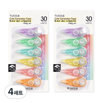 투코비 큐티 수정테이프 6종세트, 4세트, 혼합색상